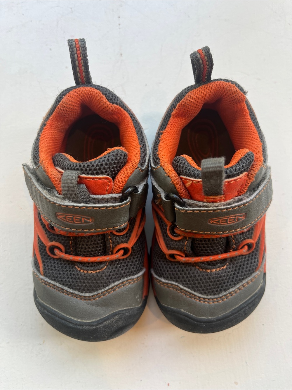 Keen Kids Gray and Orange Trail Sneakers - Picture 3 of 5